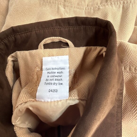 Outback Trading Co. Womens Zip Front Short Shaped Jacket Small Beige Pockets - Picture 4 of 8